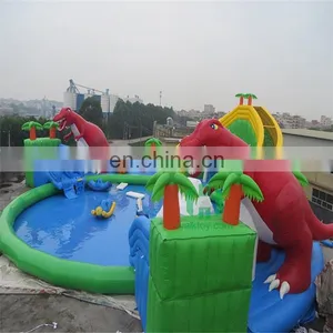 Summer Outdoor Giant DinosaurThemed Inflatable Water Park for Children,inflatable Water Park Group ,inflatable Pool Water Park thumbnail-1