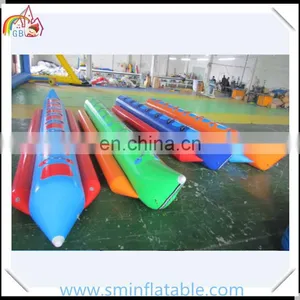 Customized Pvc Floating Inflatable Banana Boat , Inflatable Banana Flying Fish, Inflatable Surfing Floating Boat for Water Game thumbnail-1