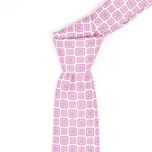 Self-fabric Red Polyester Woven Necktie High Manscraft Striped thumbnail-1