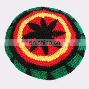 Custom Fashion Jamaica Knitted Crochet Rasta Beanie Hat thumbnail-4