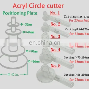 2015 Hotselling Plastic Acrylic Paper Circle Cutter Ones Special for Making 58mm Button Badges thumbnail-2