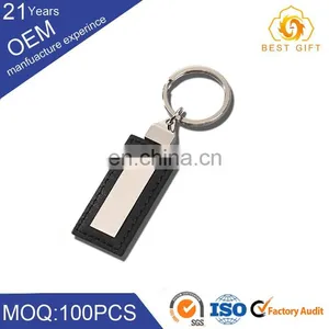 Keychain Best Promotional Gifts Custom Logo PU and Metal Key Ring thumbnail-1