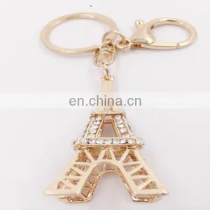 Metal Crystal Iron Tower Keychain Handbag Decoration Fashionable Delicate Gift thumbnail-1