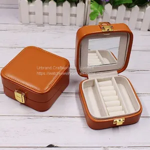Small Travel Portable Custom Ring Earring Necklace Storage Set Jewelry Boxes thumbnail-1