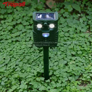 Outdoor Electronic Solar Powered Ultrasonic Sound Animal Bird Repeller With Led Lights thumbnail-1
