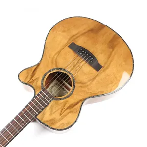 Guitar Factory Wholesale Acoustic Guitar Oriental Cherry W300 OEM 40 Inch Guitar Good Price for Sale thumbnail-2