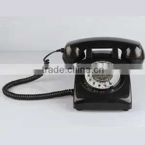 Black Rotary Decorative Old-fashioned Telephone thumbnail-1