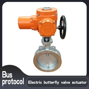 Electric Butterfly Valve Electric Actuator DN25 Aluminium Alloy Box thumbnail-1