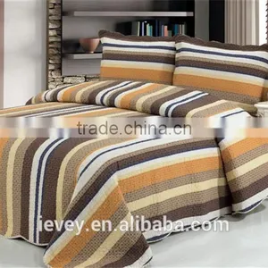 Good Quality Best Price Reactive Printed Cotton Stripe Cheap Chinese Wholesale Bedspreads thumbnail-1