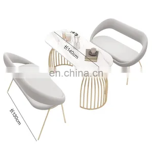 Nordic Leisure Style Salon Equipment Leather Sofa Hotel Chairs for Hotel Living Room Furniture thumbnail-1