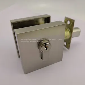 Grade 3 Residential Use Tubular Satin Nickel Square Rosette Deadbolt Door Lock thumbnail-2