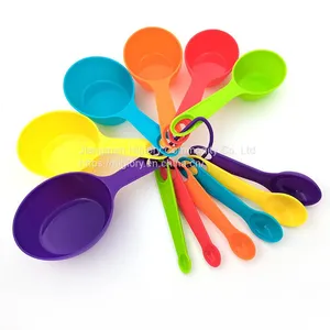12pieces Set of Color Plastic Measuring Spoon and Measuring Cup Combination Measuring Set thumbnail-1