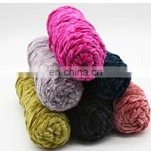 2mm Popcorn Fancy Crochet 100% Acrylic Coral Velvet Super Chunky Chenille Yarn 3 cm Polyester Crochet Loop Yarn Hand Knitting thumbnail-2