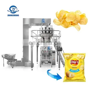Multifunctional Cashew Nuts Popcorn Bag Packing Machines Automatic Snack Potato Chips Food VFFS Packaging Machine thumbnail-1