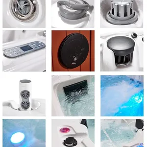 Round Modern Design Free Standing Outdoor Hydrotherapy Massage SPA Bath Hot Tub Acrylic Whirlpool Massage Bathtub thumbnail-6