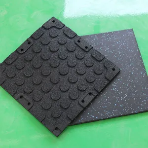 Rubber Flooring Interlocking 50*50/100*100cm Gym Flooring Mat for Sale thumbnail-1