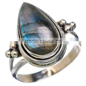 LABRADORITE RING ,925 Sterling Silver Jewelry Wholesale,WHOLESALE SILVER JEWELRY,SILVER EXPORTER,SILVER JEWELRY FROM INDIA thumbnail-1