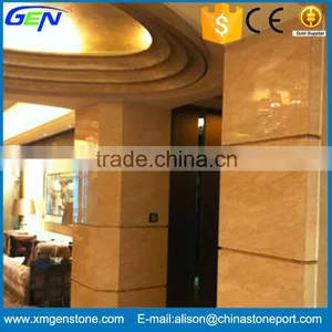 Outdoor Best Quality Cheap Polished Golden Rose Marble Tile thumbnail-1