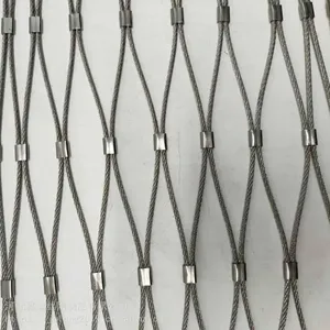Ferrule Cable Mesh Stainless Steel Wire Rope Mesh Netting for Bird Net Garden Fence Safety Fence thumbnail-1
