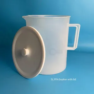 Plastic Pfa Beaker With Handle, 5000ml, Transparent Teflon, Acid and Alkali Resistant, Graduated, Low Background Value Sample Cup thumbnail-3