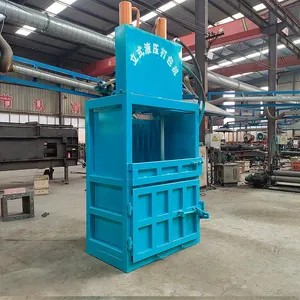 Small Vertical Hydraulic Baler for Waste Cardboard Paper Plastic Recycling thumbnail-4