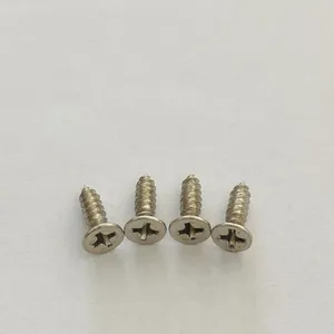 Nickel-Plated DIN 7982 Countersunk Phillips Tapping Screw thumbnail-1