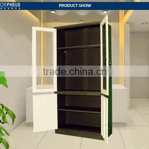 High Quality Swivel Mirror Steel Master File Cabinets Glass Swing Door Pantry Filing Cabinet thumbnail-2