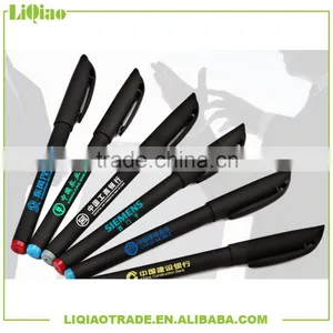 Plug Bush Business Black Pen Gel 0.35mm 0.38mm Matte Effects Springy Glue Spray With Logo thumbnail-1