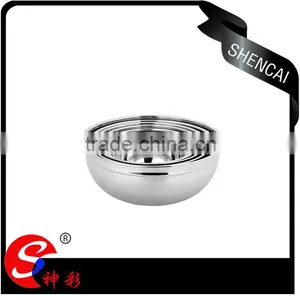 Mirror Polishing Stainless Steel Soup Basin Mixing Salad Bowls Set thumbnail-4