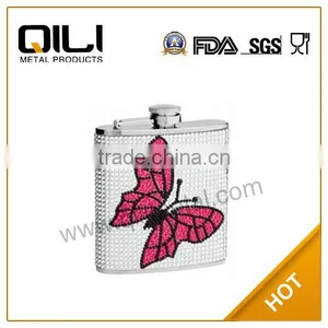 18/8 304 FDA and LFGB High Quality Print Logo Hip Flask thumbnail-1