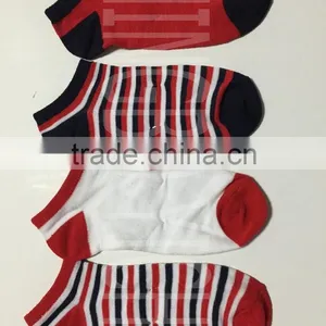 Black Red & White Lines Women Socks thumbnail-1