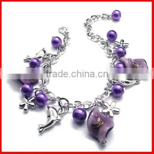Fashion Purple Charm Dolphin Bracelet thumbnail-1