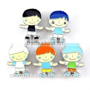 Boys Cartoon Enamel Slide Charm 8mm Inner Width Wholesale thumbnail-1