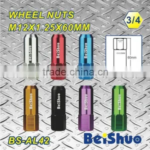 BS-AL42,M12x1.25x60mm Car Aluminum Wheel Lug Nut thumbnail-1