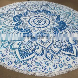 Hippie Beach Blanket Mandala Tapestries Towel thumbnail-1