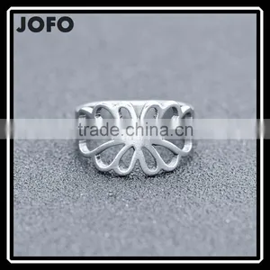 2016 Korean Style Fancy Shaped Stainless Steel Hollow Ring thumbnail-1