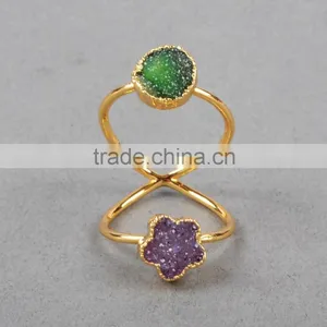 Full Finger Authentic Druzy Ring thumbnail-4