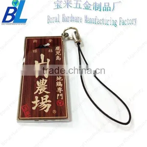 Set-printed Sticker Domed Metal Chinese Symbol Phone Pendants thumbnail-1