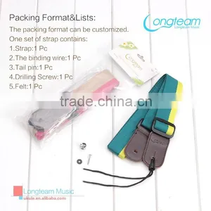 Leather Guitar&ukulele Strap With Cotton Tape,high Quality Belt for Wholesale,Rainbow Series thumbnail-6