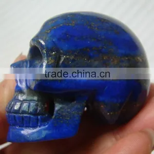 Semi Precious Stone Lapis Lazuli Skull Carving thumbnail-2