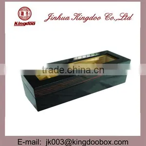 Jinhua Supplier Long Wooden MDF Watch Storage Box With Mirror and Hinge thumbnail-2