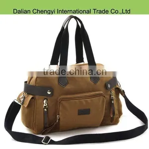 Factory OEM Canvas Travel Sport Shoulder Bag With Pocket on the Back thumbnail-1
