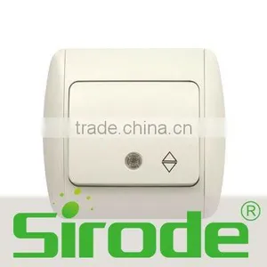 9201-01-S-LED Euro 1 Gang 2 Way Wall Switch With LED Indicator thumbnail-1