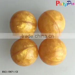 New Toys China Factory 27mm EN71 Golden Rubber Super High Bouncing Ball for Adult Bouncy Balls thumbnail-1