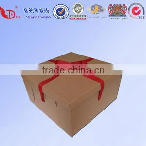 6/8/10 Inch Kraft Paper Packaging Cake Box,paper Cake Box With Handle thumbnail-1