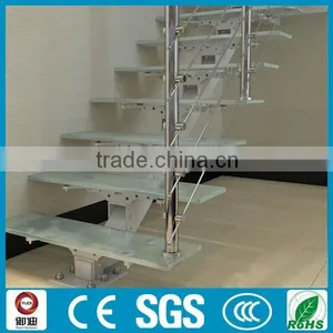 Interior Home Frameless Glass Straight Staircase thumbnail-1