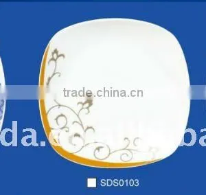10.5" SQUARE DINNERWARE PLATE (CUT DECAL) thumbnail-1