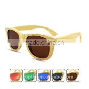 New Fashion 2016 UV400 Mirror Color Lens Custom Design Bamboo Wooden Polarized Sunglasses Sun Glass Supplier's Choice thumbnail-1