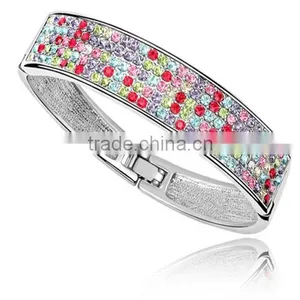 Elegant Women Hand Jewelry Plated Gold Tube Bangle thumbnail-6