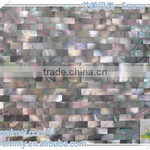 Brick Shell Mosaic Tile Gray Mother of Pearl Mosaic Wall Tile thumbnail-6